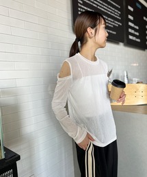Kotoe（コトエ）の「カットアウトスリーブ トップス シースルー（Tシャツ/カットソー）」