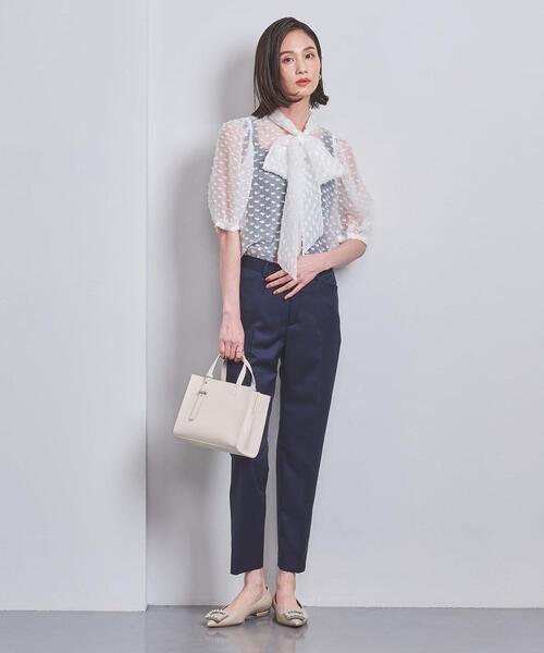 united arrows カットジャカード オーガンジー リボン ブラウス UNITED ARROWS（ユナイテッドアローズ）の「カットジャカード