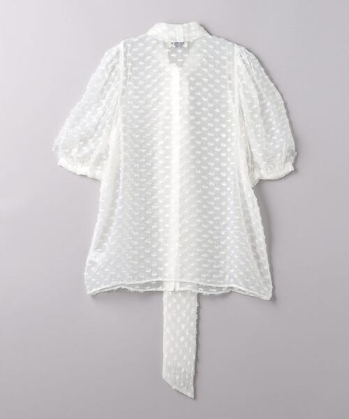 united arrows カットジャカード オーガンジー リボン ブラウス UNITED ARROWS（ユナイテッドアローズ）の「カットジャカード