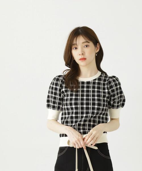 PROPORTION BODY DRESSING(プロポーションボディドレッシング)の「チェックニット / 1213270806(ニット/セーター・レディース・ダークグレー/ブラック/ベージュ・FREE)」の12枚目の写真