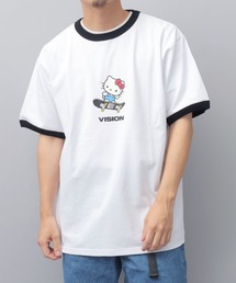 サンリオ ハローキティ コラボ スケボーロゴ リンガーTシャツ