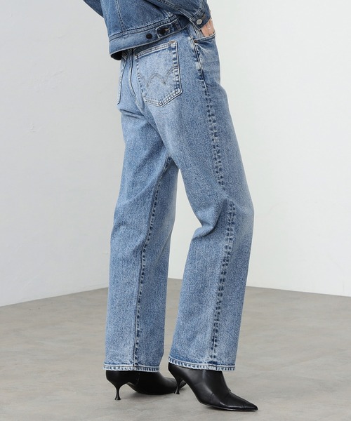 EDWIN（エドウィン）の「essentials ヴィンテージワイドストレートデニムパンツ（デニムパンツ・レディース・ブラック系その他/ブルー/ホワイト/インディゴブルー・X-SMALL/MEDIUM/LARGE/SMALL）」の16枚目の写真
