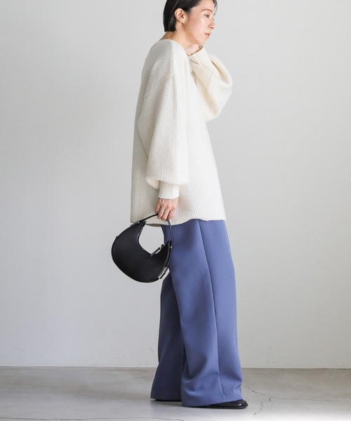 select MOCA（セレクトモカ）の「ハンドルホーボーバッグ（ハンドバッグ・レディース・アイボリー/ブラック・FREE）」の3枚目の写真