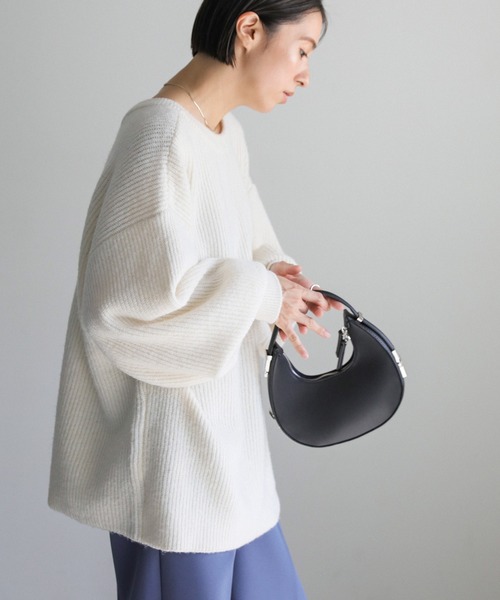 select MOCA（セレクトモカ）の「ハンドルホーボーバッグ（ハンドバッグ・レディース・アイボリー/ブラック・FREE）」の10枚目の写真