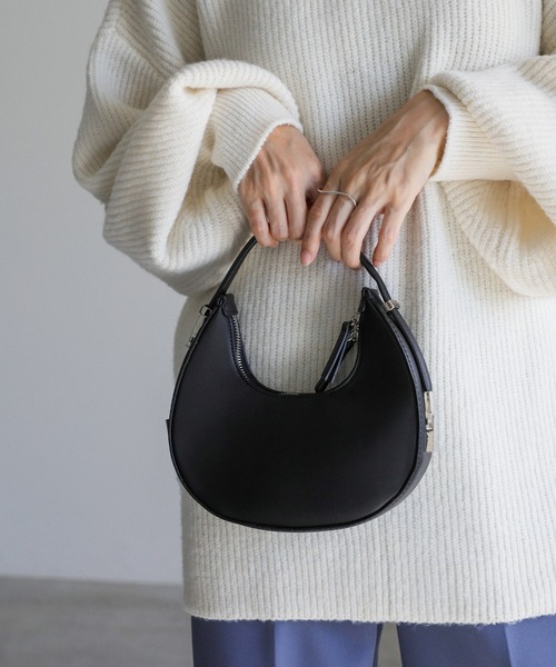 select MOCA（セレクトモカ）の「ハンドルホーボーバッグ（ハンドバッグ・レディース・アイボリー/ブラック・FREE）」の6枚目の写真