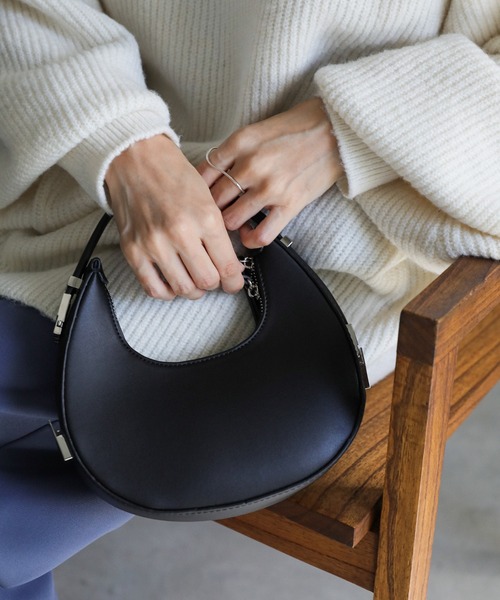 select MOCA（セレクトモカ）の「ハンドルホーボーバッグ（ハンドバッグ・レディース・アイボリー/ブラック・FREE）」の11枚目の写真