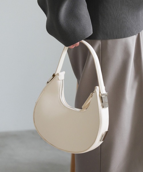 select MOCA（セレクトモカ）の「ハンドルホーボーバッグ（ハンドバッグ・レディース・アイボリー/ブラック・FREE）」の12枚目の写真