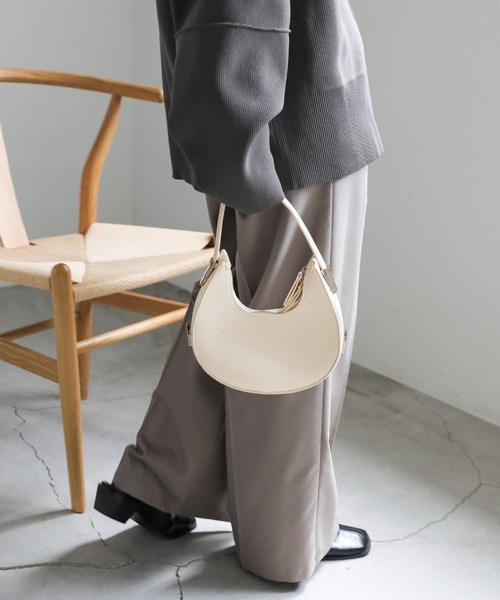 select MOCA（セレクトモカ）の「ハンドルホーボーバッグ（ハンドバッグ・レディース・アイボリー/ブラック・FREE）」の18枚目の写真