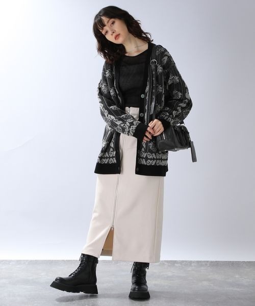 JEANASIS（ジーナシス）の「ヌバックライクナロースカート/966393（スカート・レディース・ブラック/オフホワイト/オレンジ・SMALL/MEDIUM）」の19枚目の写真