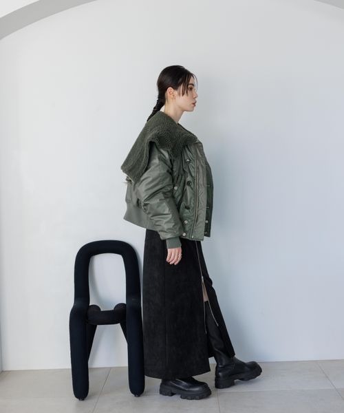 JEANASIS（ジーナシス）の「ヌバックライクナロースカート/966393（スカート・レディース・ブラック/オフホワイト/オレンジ・SMALL/MEDIUM）」の16枚目の写真