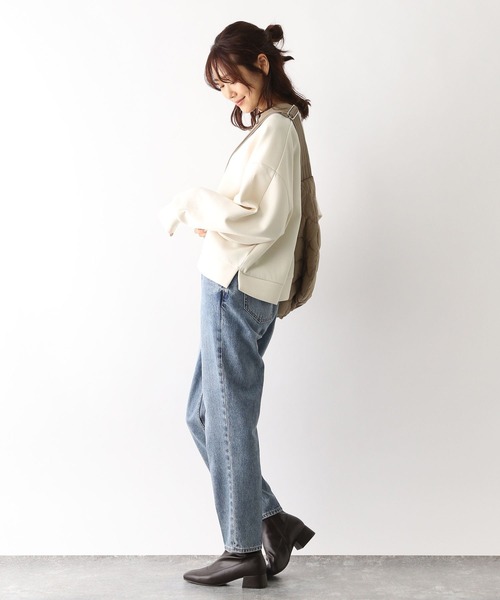 GLOBAL WORK（グローバルワーク）の「ライトクッションクループルオーバー/906295（スウェット・レディース・スミクロ/アイボリー/グレイッシュベージュ・FREE/SHORT）」の13枚目の写真