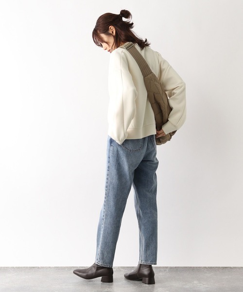 GLOBAL WORK（グローバルワーク）の「ライトクッションクループルオーバー/906295（スウェット・レディース・スミクロ/アイボリー/グレイッシュベージュ・FREE/SHORT）」の15枚目の写真