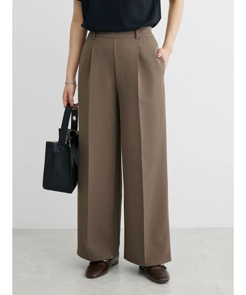 Green　Parks（グリーンパークス）の「きれいシルエットワイドパンツ（その他パンツ・レディース・ブラック/ホワイト系その他2/カーキ・L/XS/S/M）」の22枚目の写真