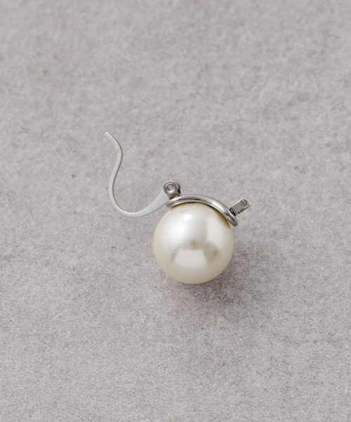 BEARDSLEY（ビアズリー）の「ステンレス パールP（ピアス（両耳用）・レディース・シルバー・FREE）」の10枚目の写真