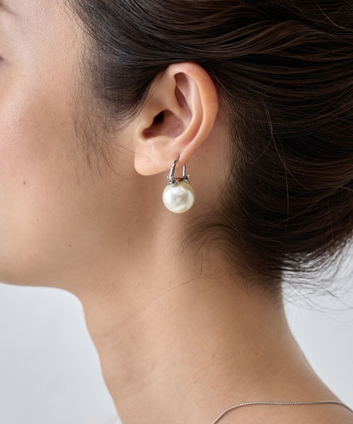 BEARDSLEY（ビアズリー）の「ステンレス パールP（ピアス（両耳用）・レディース・シルバー・FREE）」の6枚目の写真