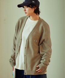 TOWN CRAFT/タウンクラフト 別注 リラックスフィット ワンポイントロゴ ニットカーディガン/カーディガン/アクリルニット