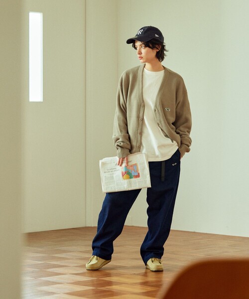 TOWNCRAFT（タウンクラフト）の「TOWN CRAFT/タウンクラフト 別注 リラックスフィット ワンポイントロゴ ニットカーディガン/カーディガン/アクリルニット（カーディガン/ボレロ・メンズ・ダークグリーン/ベージュ/ブラック/オリーブ/イエロー・SMALL/MEDIUM/LARGE）」の20枚目の写真