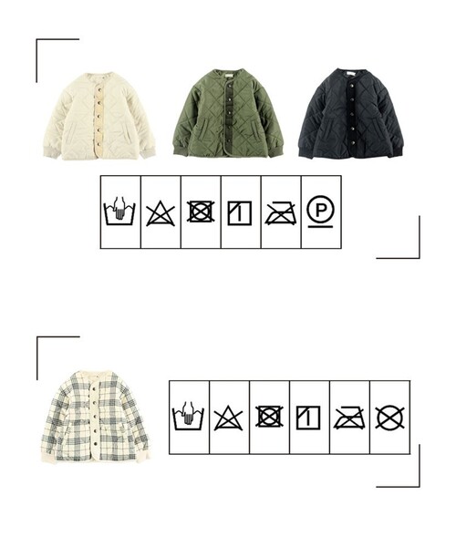 BRANSHES（ブランシェス）の「【キルティング】中綿ブルゾン（ブルゾン・キッズ・ブラック/カラフル/カーキオリーブ/ライトベージュ・120/130/110/100/90/150/140）」の18枚目の写真