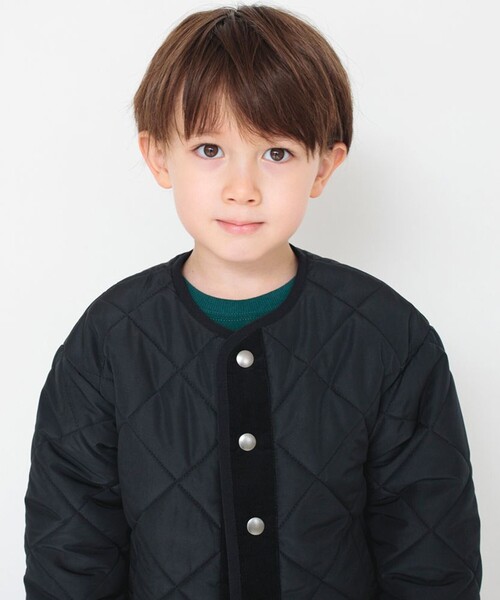 BRANSHES（ブランシェス）の「【キルティング】中綿ブルゾン（ブルゾン・キッズ・ブラック/カラフル/カーキオリーブ/ライトベージュ・120/130/110/100/90/150/140）」の22枚目の写真