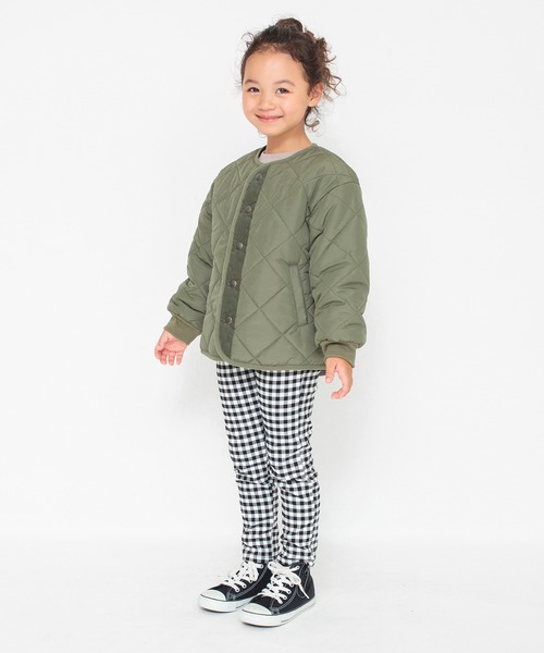 BRANSHES（ブランシェス）の「【キルティング】中綿ブルゾン（ブルゾン・キッズ・ブラック/カラフル/カーキオリーブ/ライトベージュ・120/130/110/100/90/150/140）」の8枚目の写真