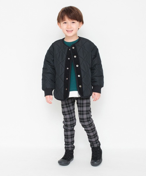 BRANSHES（ブランシェス）の「【キルティング】中綿ブルゾン（ブルゾン・キッズ・ブラック/カラフル/カーキオリーブ/ライトベージュ・120/130/110/100/90/150/140）」の12枚目の写真