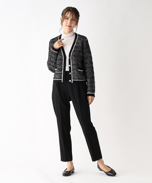 index（インデックス）の「◇配色Vネックカーディガン【洗濯機洗い可