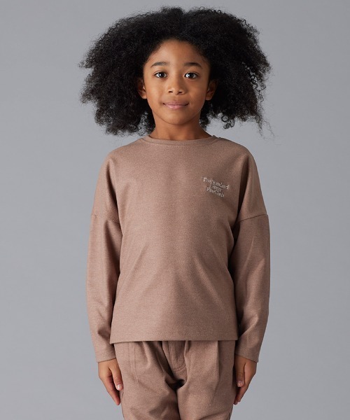 Smoothy（スムージー）の「SMOOTHY F.Suede C/S / スムージー フェイクスエードカットソー（Tシャツ/カットソー・キッズ・ベージュ/ブラック/ヘザーグレー/カーキ/チャコールグレー・X-LARGE/MEDIUM/LARGE/SMALL）」の4枚目の写真