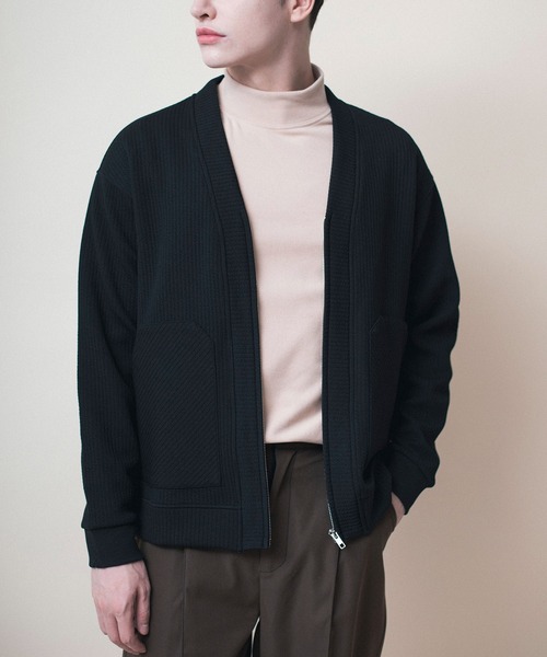 aimoha（アイモハ）の「aimoha men Vネックジッパーカーディガン（カーディガン/ボレロ・メンズ・ブラック/チョコ/グリーン・X-LARGE/LARGE/XXX-LARGE/XX-LARGE/MEDIUM）」の22枚目の写真