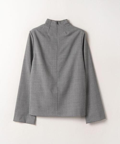 LANVIN en Bleu（ランバンオンブルー）の「スタンドカラーチェックブラウス（シャツ/ブラウス・レディース・キャメル/チャコールグレー・38）」の12枚目の写真