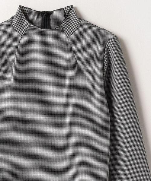 LANVIN en Bleu（ランバンオンブルー）の「スタンドカラーチェックブラウス（シャツ/ブラウス・レディース・キャメル/チャコールグレー・38）」の13枚目の写真