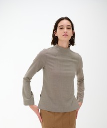 LANVIN en Bleu | スタンドカラーチェックブラウス(シャツ/ブラウス)