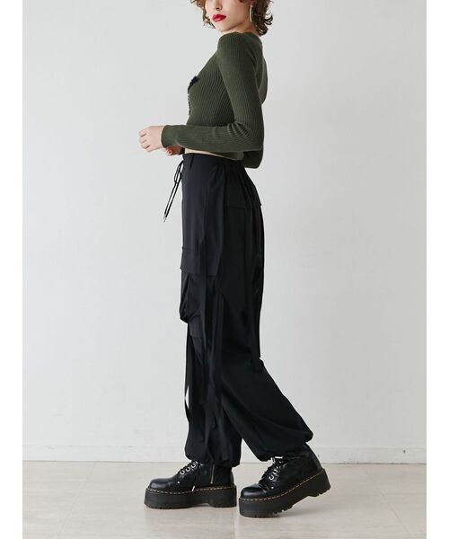 jouetie（ジュエティ）の「スターフィットニット（ニット/セーター・レディース・オフホワイト/ブラック/カーキ・MEDIUM）」の14枚目の写真