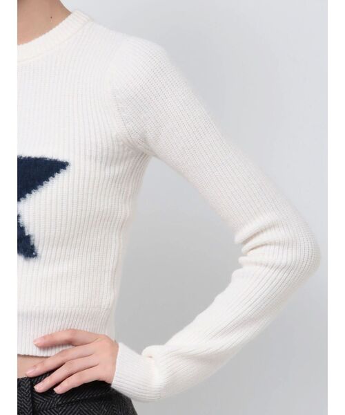 jouetie（ジュエティ）の「スターフィットニット（ニット/セーター・レディース・オフホワイト/ブラック/カーキ・MEDIUM）」の21枚目の写真