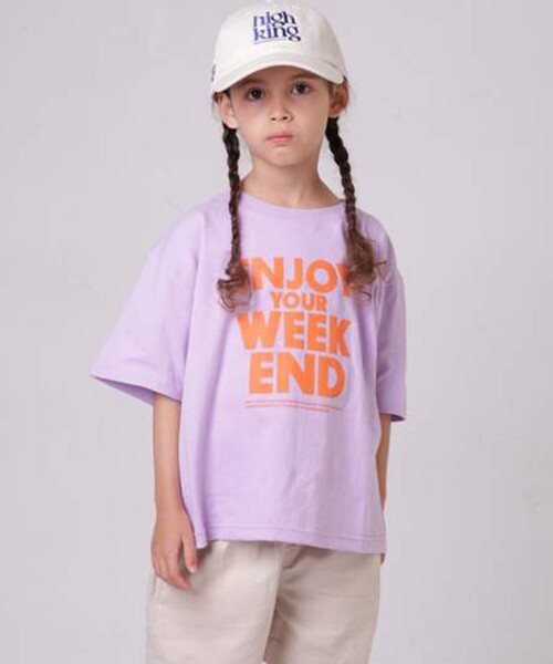 highking（ハイキング）の「highking / enjoy 半袖 Tシャツ 24（100～170cm（Tシャツ/カットソー・キッズ・ブラック系その他2/パープル系その他4/グリーン・M(140-150)/S(120-130)/XS(100-110)/L(160-170)）」の3枚目の写真