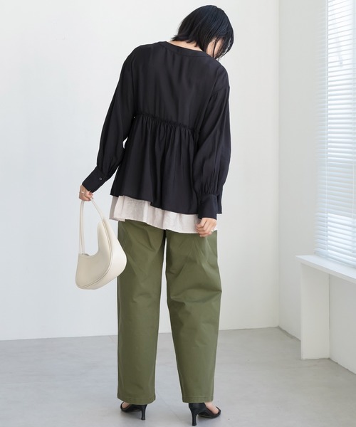 LAVEANGE（ラビアンジェ）の「【洗える】ビンテージサテン配色フレア