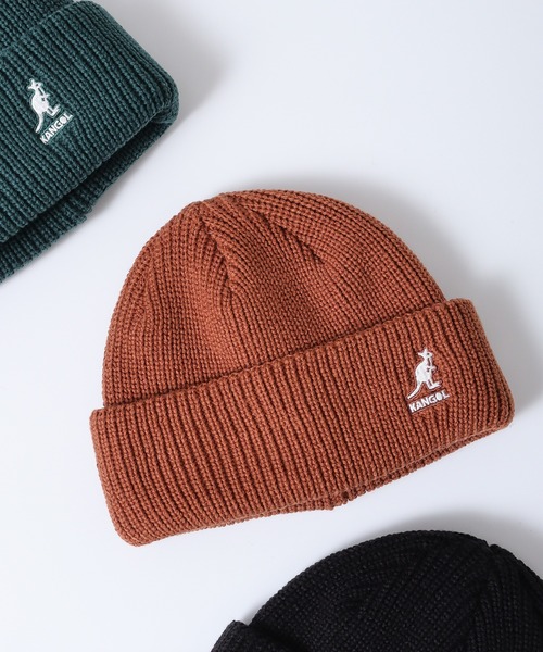 KANGOL（カンゴール）の「KANGOL CARDINAL 2WAY BEANIE ニットキャップ（ニットキャップ/ビーニー・メンズ・ダークグリーン/ピンク/ダークブラウン/ライトグレー/ダークグレー/ブラック/カーキ・FREE）」の5枚目の写真