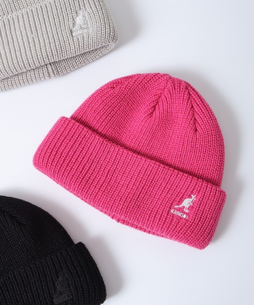 KANGOL（カンゴール）の「KANGOL CARDINAL 2WAY BEANIE ニットキャップ（ニットキャップ/ビーニー・メンズ・ダークグリーン/ピンク/ダークブラウン/ライトグレー/ダークグレー/ブラック/カーキ・FREE）」の7枚目の写真
