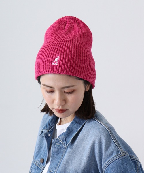KANGOL（カンゴール）の「KANGOL CARDINAL 2WAY BEANIE ニットキャップ（ニットキャップ/ビーニー・メンズ・ダークグリーン/ピンク/ダークブラウン/ライトグレー/ダークグレー/ブラック/カーキ・FREE）」の19枚目の写真