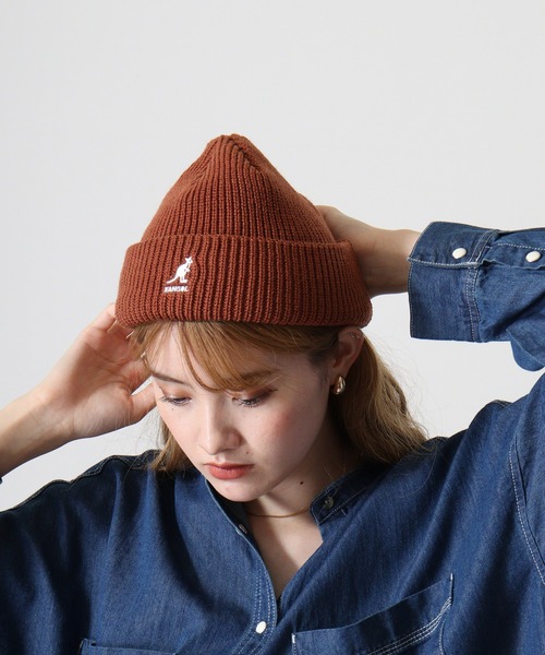 KANGOL（カンゴール）の「KANGOL CARDINAL 2WAY BEANIE ニットキャップ（ニットキャップ/ビーニー・メンズ・ダークグリーン/ピンク/ダークブラウン/ライトグレー/ダークグレー/ブラック/カーキ・FREE）」の18枚目の写真