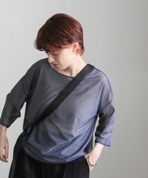select MOCA | リバーシブルシアーハーフスリーブトップス(Tシャツ/カットソー)