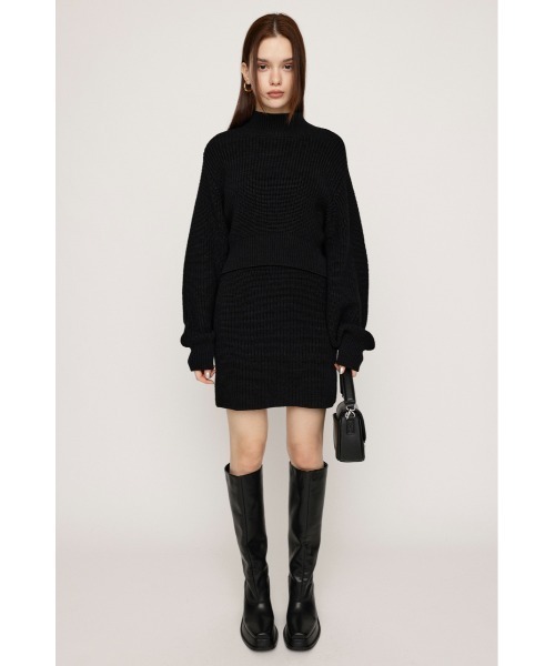 SLY（スライ）の「LG RIB SHORT 2P ローゲージ リブ ショート ツーピー セットアップ ワンピ（セットアップ・レディース・アイボリー/ブルー系その他/ブラック/グレー・FREE）」の12枚目の写真