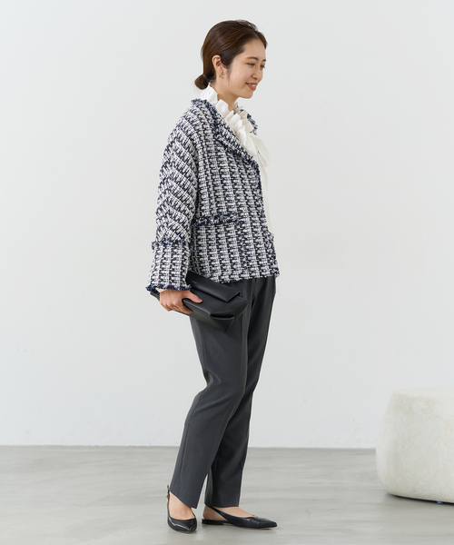 IENA（イエナ）の「＆NAVY ブルーツイードジャケット（その他