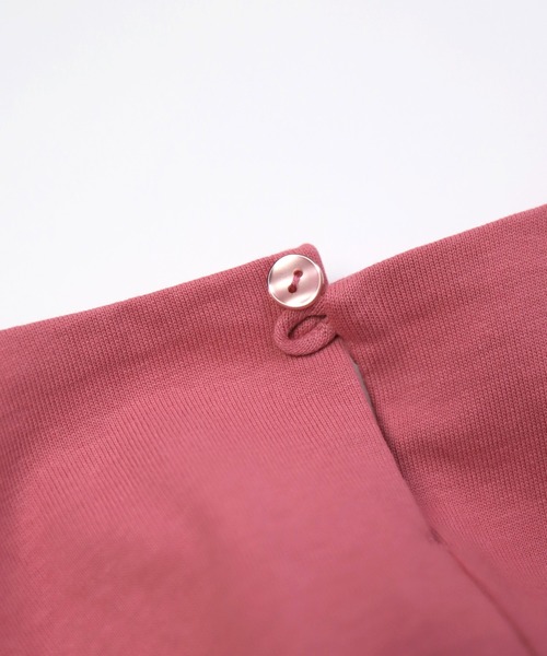 OWLEYE by domingo（アウルアイ バイドミンゴ）の「[ OWLEYE by domingo / アウルアイ ] コットン天竺ボリュームスリーブトップス（Tシャツ/カットソー・レディース・チェリーピンク/グリーン/ホワイト・M/L）」の9枚目の写真