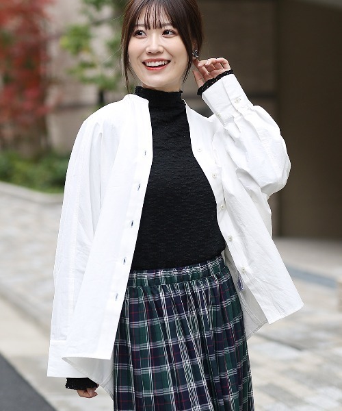 チチカカ(チチカカ)の「コットンスキッパーブラウス(シャツ/ブラウス・レディース・ホワイト/イエロー/カーキ・FREE)」の6枚目の写真