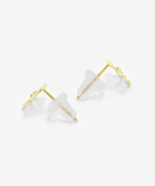 ESTELLE(エステール)の「K10 イエローゴールド キュービックジルコニア フラワー ピアス ESTELLE/エステール(ピアス(両耳用)・レディース・イエローゴールド・-)」の4枚目の写真