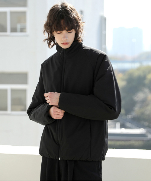 SPADE(スペード)の「【SPADE】裏ラミネート 中綿 スタンドジャケット(ブルゾン・メンズ・ネイビー/ブラック/ダークグリーン/マスタード・MEDIUM/LARGE/X-LARGE)」の9枚目の写真