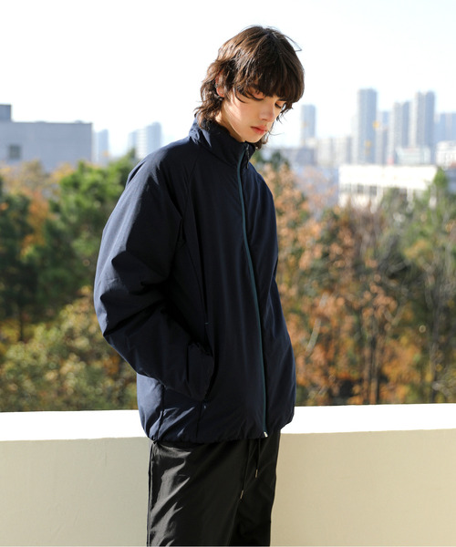 SPADE(スペード)の「【SPADE】裏ラミネート 中綿 スタンドジャケット(ブルゾン・メンズ・ネイビー/ブラック/ダークグリーン/マスタード・MEDIUM/LARGE/X-LARGE)」の17枚目の写真