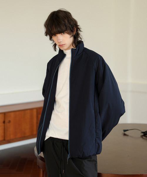 SPADE(スペード)の「【SPADE】裏ラミネート 中綿 スタンドジャケット(ブルゾン・メンズ・ネイビー/ブラック/ダークグリーン/マスタード・MEDIUM/LARGE/X-LARGE)」の19枚目の写真