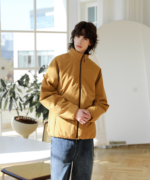 SPADE(スペード)の「【SPADE】裏ラミネート 中綿 スタンドジャケット(ブルゾン・メンズ・ネイビー/ブラック/ダークグリーン/マスタード・MEDIUM/LARGE/X-LARGE)」の22枚目の写真
