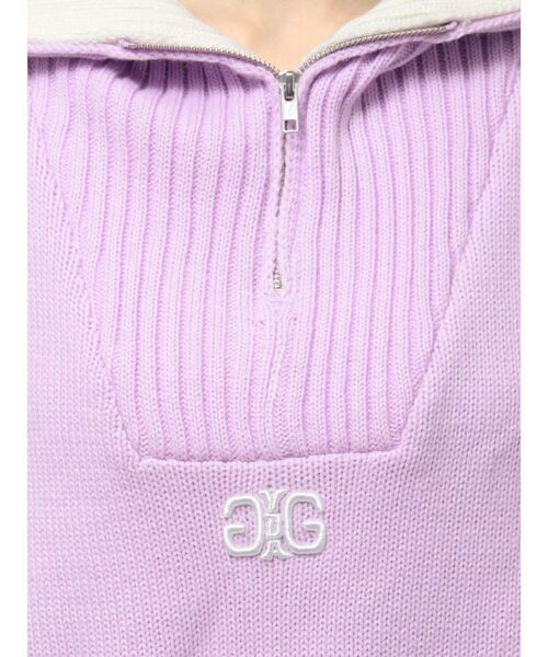 GYDA(ジェイダ)の「Symmetry GYDA ハーフジップニットトップス(ニット/セーター・レディース・その他1/ピンク/オフホワイト/ベージュ・FREE)」の12枚目の写真